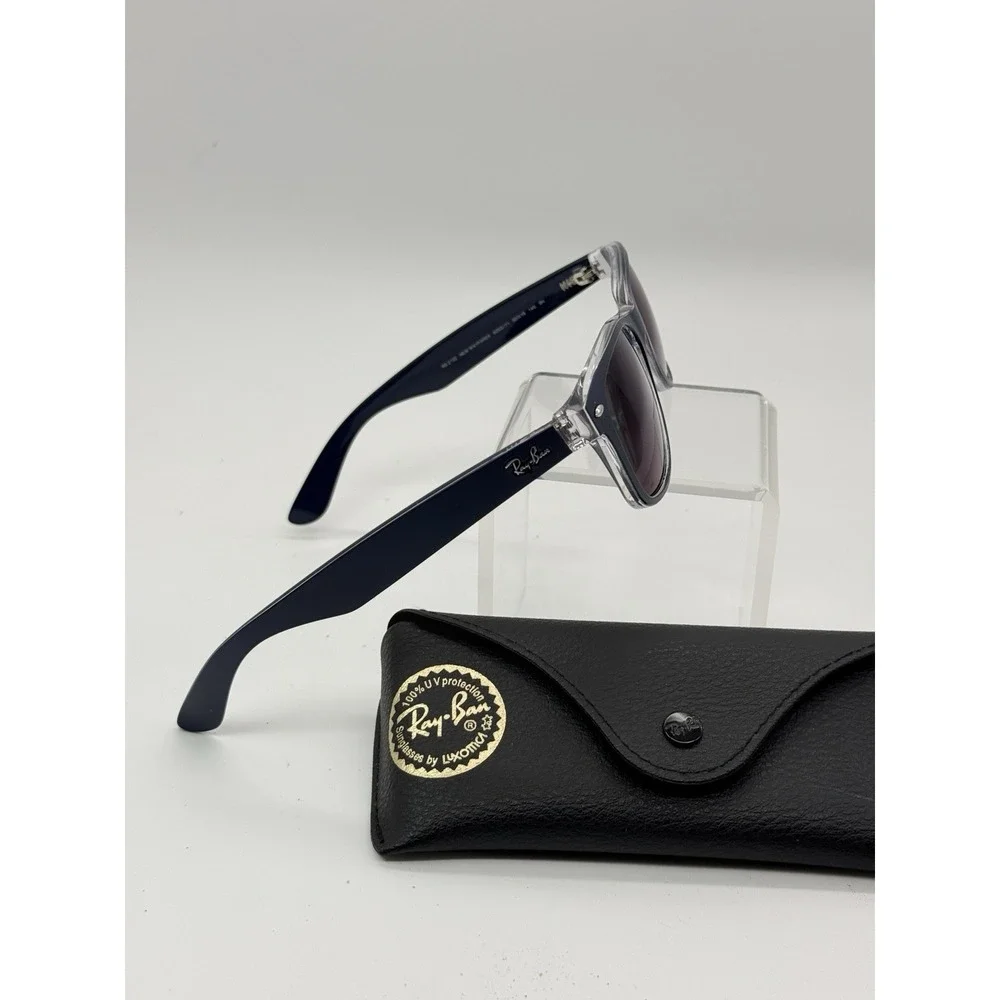 Ray-Ban RB2132 New Wayfarer Rx Sunglass Frames Blue Clear 55-18 145 Italy W/Case